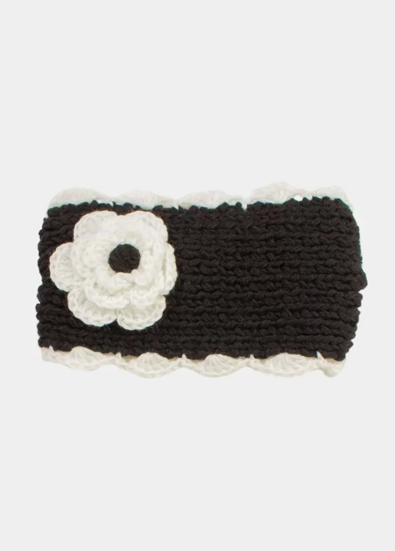 Bandeaux*Coton Du Monde Bandeau Fleur Noir