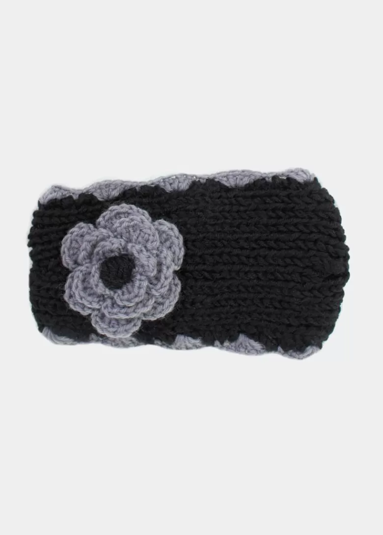 Bandeaux*Coton Du Monde Bandeau Fleur Noir