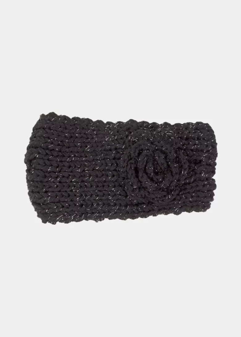 Bandeaux*Coton Du Monde Bandeau Fleur Paillette Noir