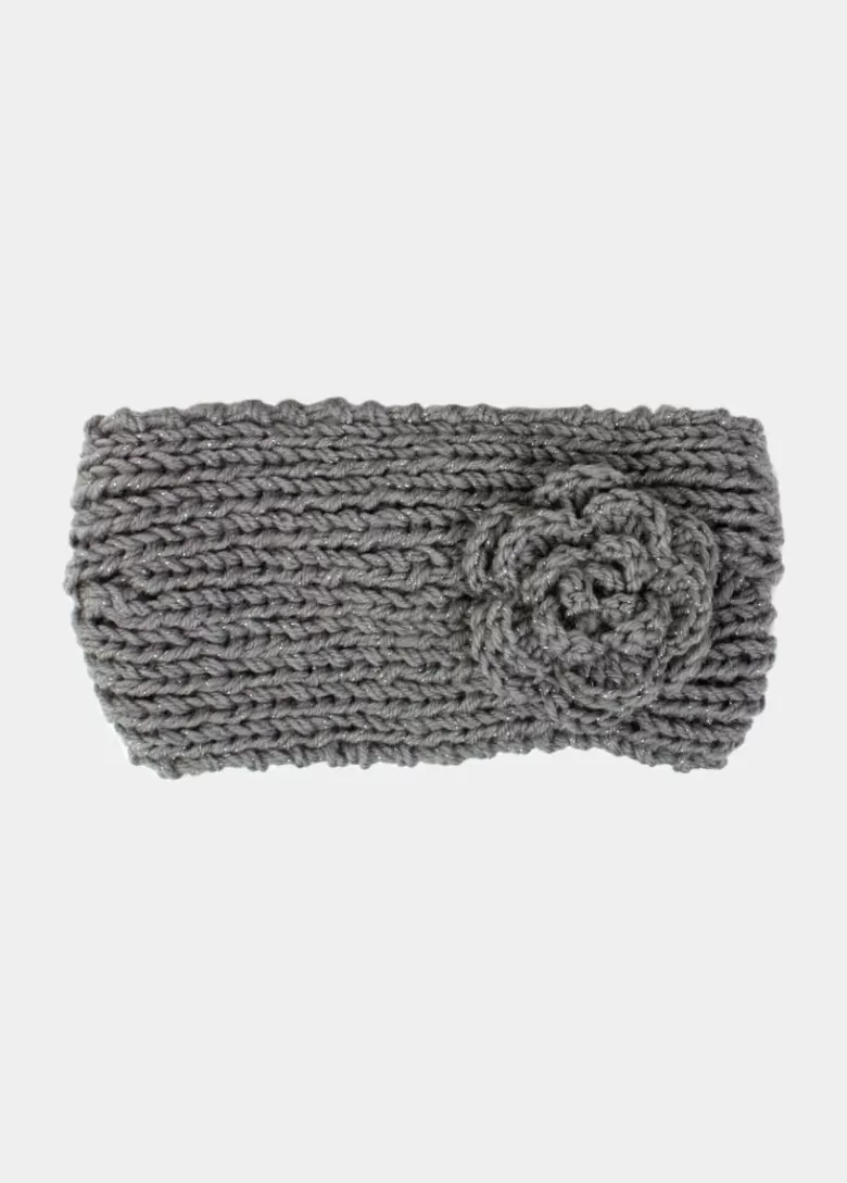 Bandeaux*Coton Du Monde Bandeau Fleur Paillette Gris