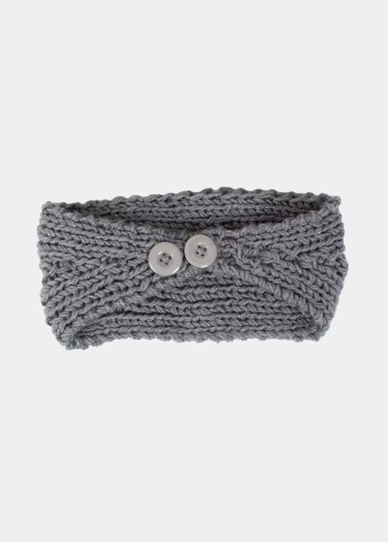 Bandeaux*Coton Du Monde Bandeau Fleur Paillette Gris