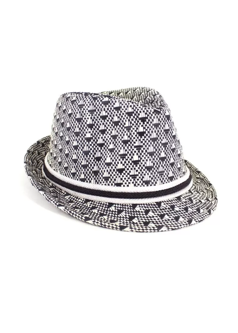 Chapeaux / Bonnets*Coton Du Monde Borsalino Noir motifs Motif noir