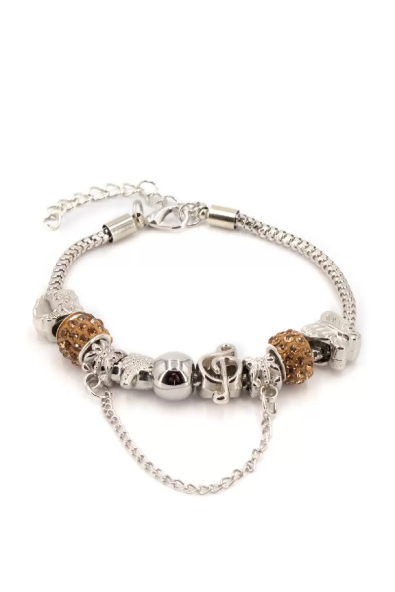 Bijoux Fantaisie*Coton Du Monde Bracelet fantaisie breloques bronze Taupe