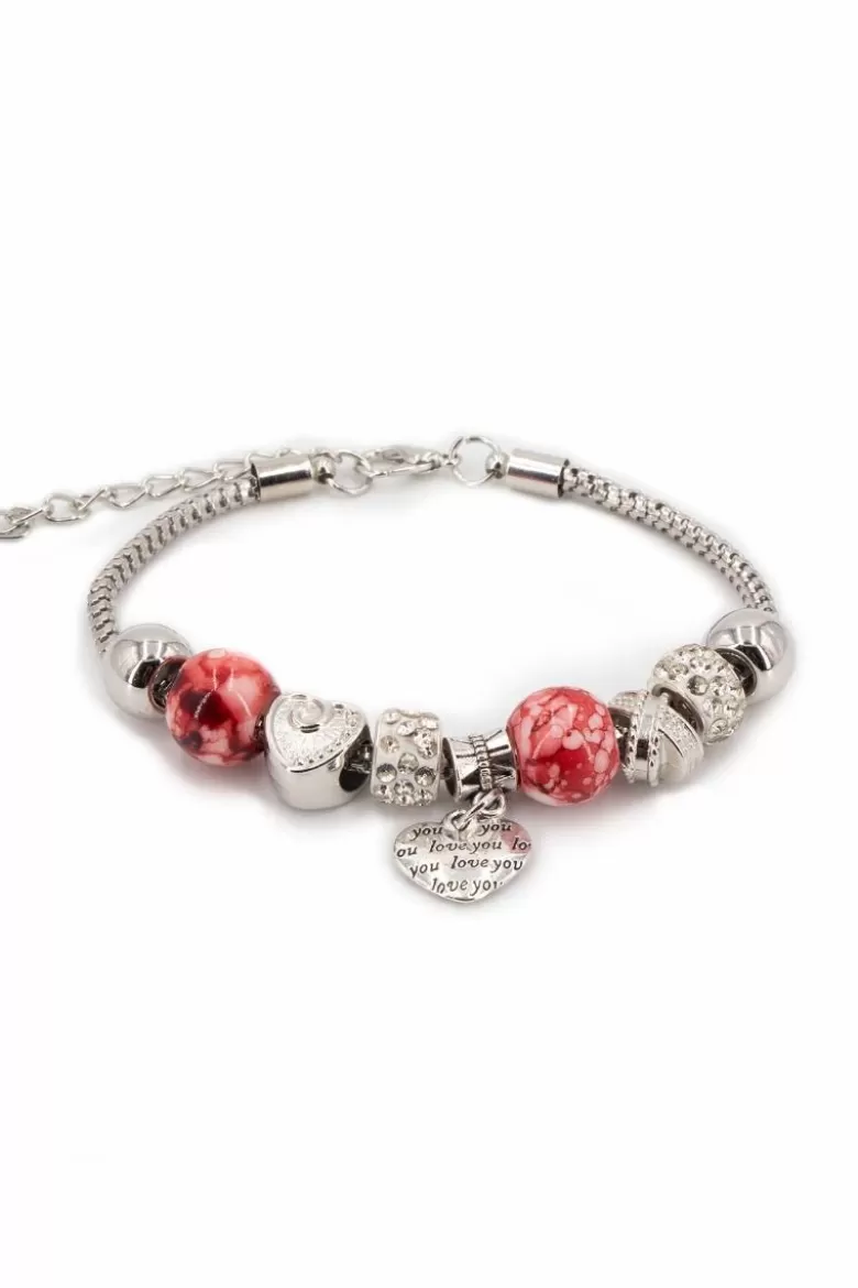 Bijoux Fantaisie*Coton Du Monde Bracelet fantaisie breloques Rouge