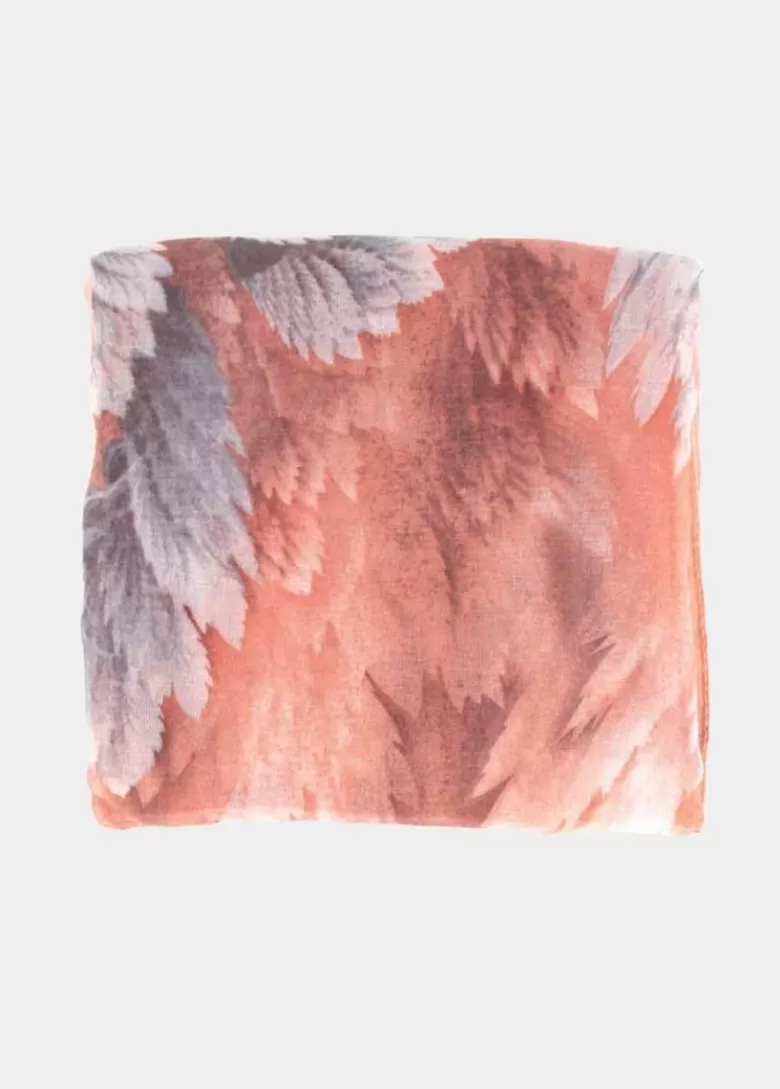 Echarpes / Foulards*Coton Du Monde Foulard Plume Plumes Orange