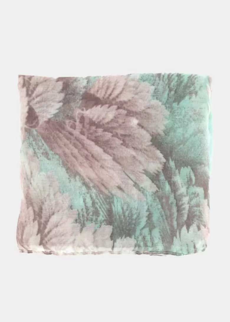 Echarpes / Foulards*Coton Du Monde Foulard Plume Plumes Vert