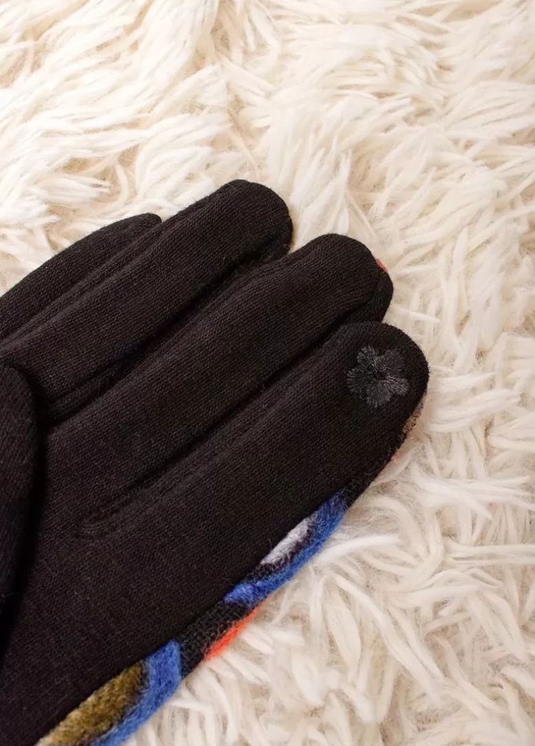 Mitaines / Gants*Coton Du Monde Gants Ethniques Marron