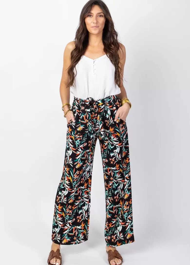 Pantalons Et Sarouels*Coton Du Monde Pantalon large fluide MELODY imprimé tendance Belize