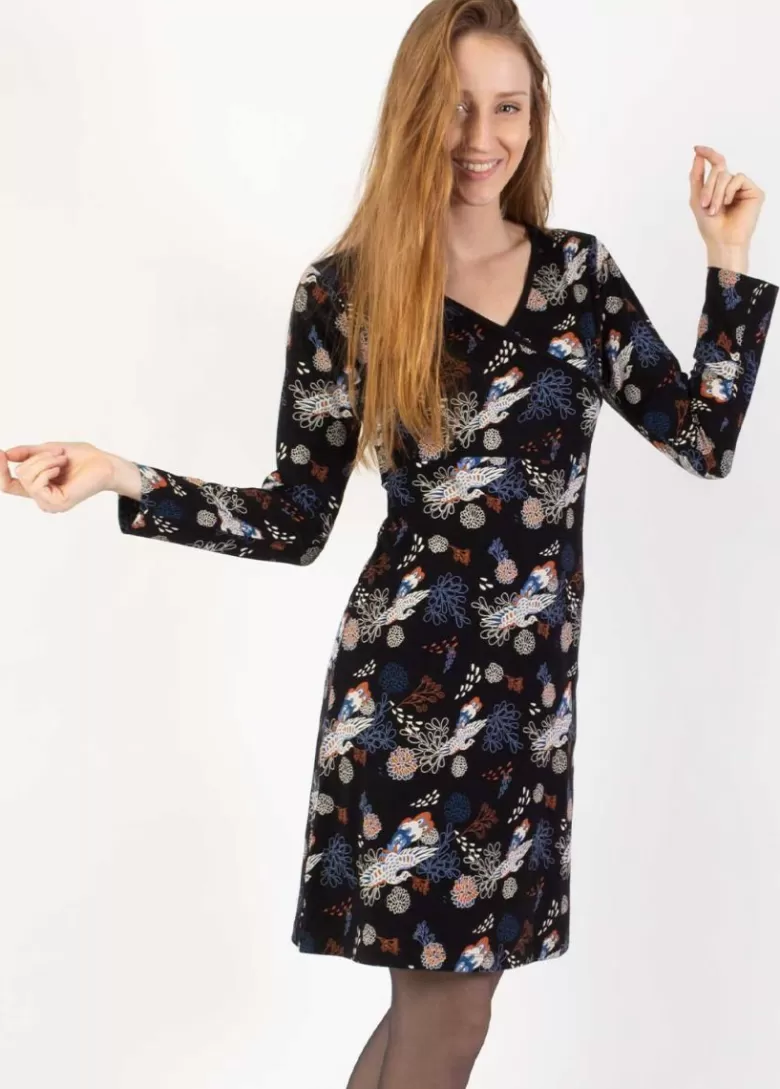 Robes*Coton Du Monde Robe courte en coton ARYA imprimé floral Narcisse Hiver