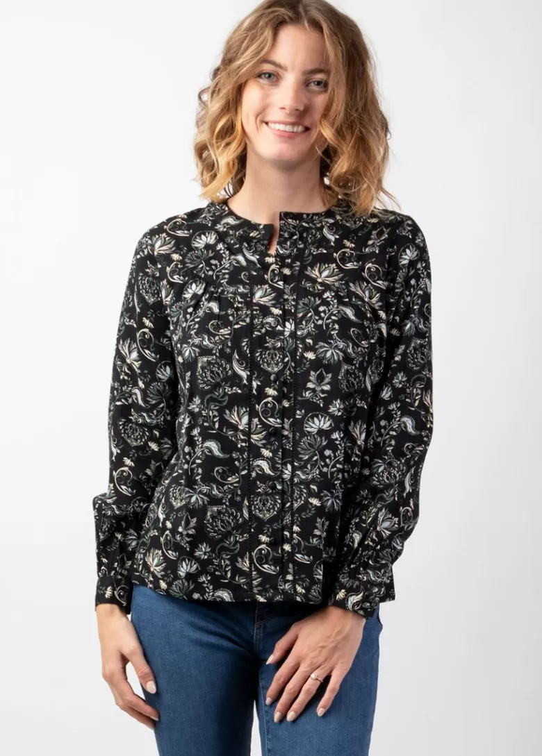 Tops*Coton Du Monde Top manches longues en viscose épais JOE imprimé Orient